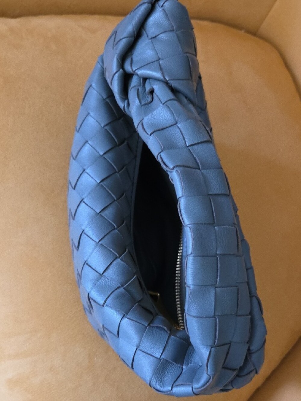 Grey Woven Leatherette Purse - Picture 3 of 5